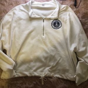 Old navy, white/ cream colored long sleeve zip up, size XL